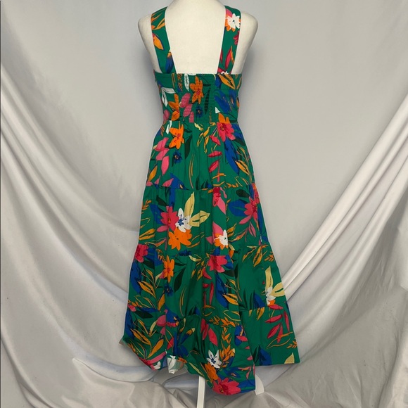 NWOT / J.crew factory Printed tiered halter midi dress - Picture 7 of 8